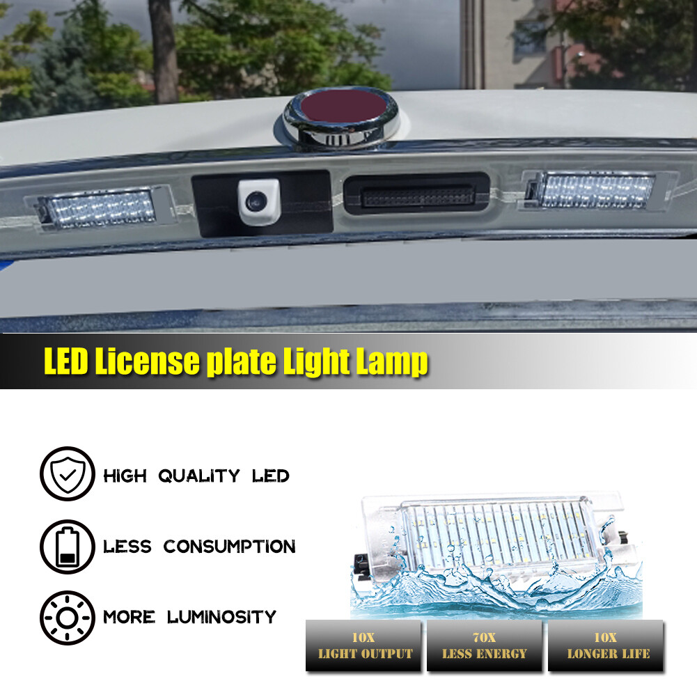 Full LED White License Plate Number Light Assemblies For 20152020 Jeep