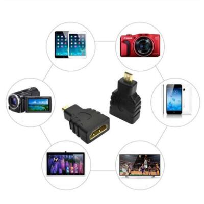 Universal Micro D-Type HDMI-compatible to HDMI-compatible Converter Adapter.2024