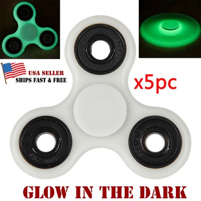 5X Glowing Hand Spinner Tri Fidget metal Ball Desk Focus Toy EDC For Kids/Adults