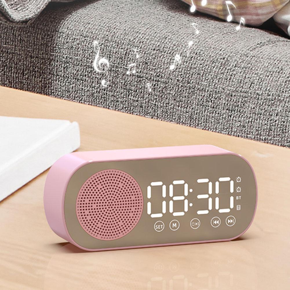 Intelligence LED Screen Digital Mirror Surface Bluetooth Speaker Clock Alarm