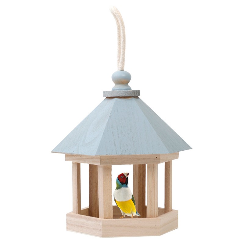 S For Outdoors Hanging Hexagonal Bird Feeder With Platform F