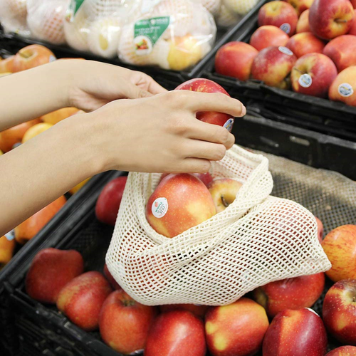 Reusable Produce Bags, Organic Cotton Mesh Bags for Grocery Shopping and Storage