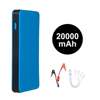 Slim Car Jump Starter 20000mAh Booster Jumper Box Power Bank Battery Charger