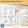 DOODLREAM 30Pcs Ladybug 4 Sheets Water Soluble Embroidery Pattern Stabilizers, Stick and Stitch Embroidery Stickers, Hand Sewing DIY Ladybug Embroidery Papers