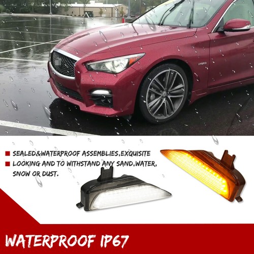 Fog Turn Signal Light Sequential LED Lamps For Infiniti Q50 Q50S Sport 2014-2020