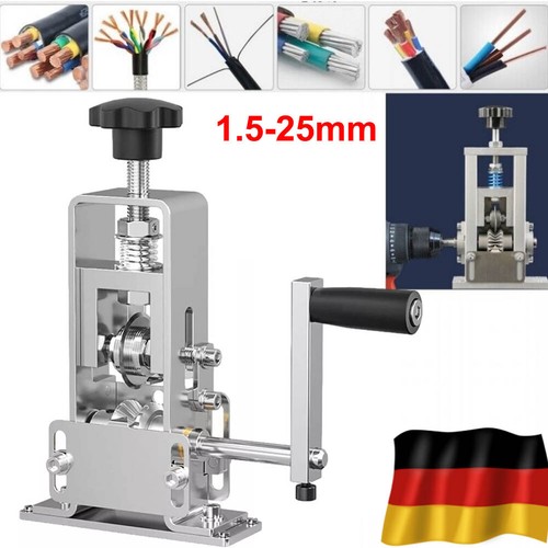 Manuelle Abisoliermaschine Für Kupferdraht – Mit Handkurbel & Bohrmaschinen-Anschluss, Verstellbare Klinge