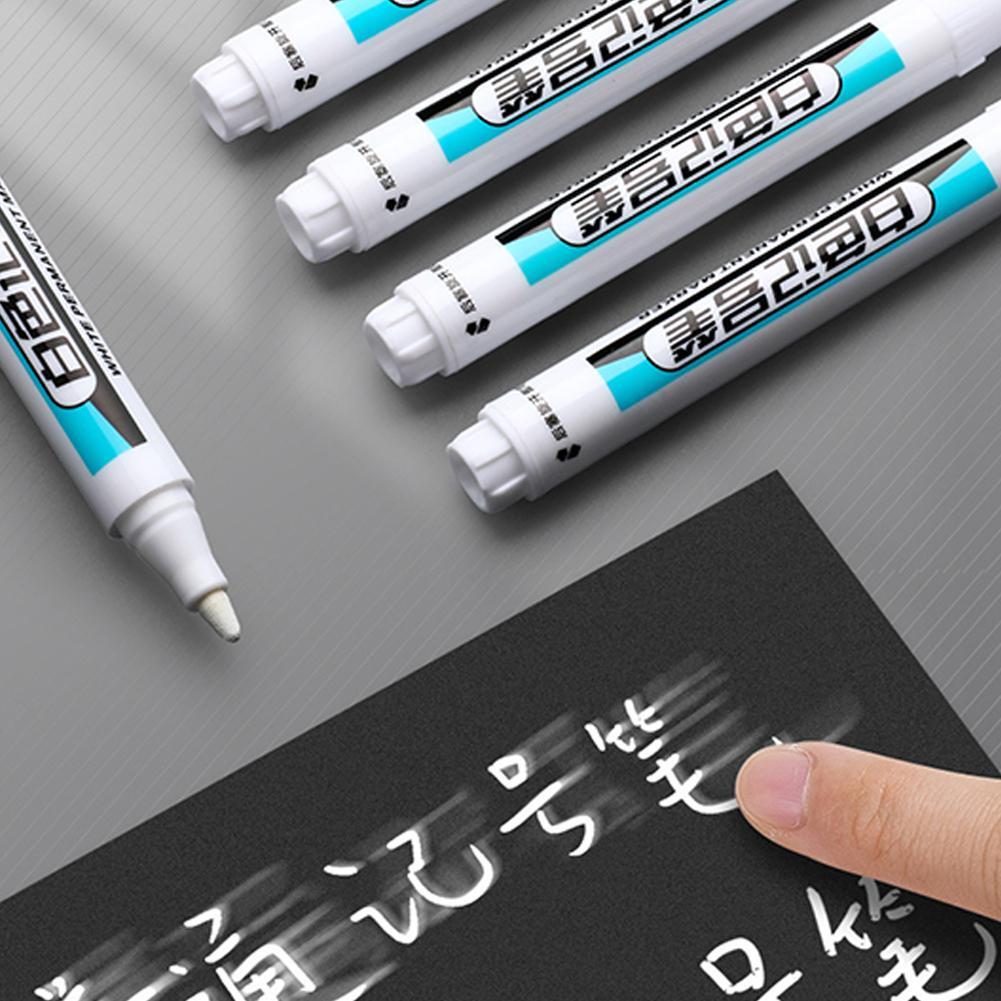 White Paint Marker Pen Metal Waterproof Bike Car Tyre Tire Permanent X6Z2