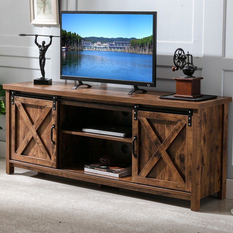 Media Console Table Entertainment Center For Tvs Up To 65''