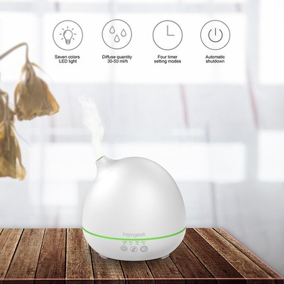 Adjustable Mist Mode Humidifier Air Diffuser Aroma LED Light Home Office U7W0