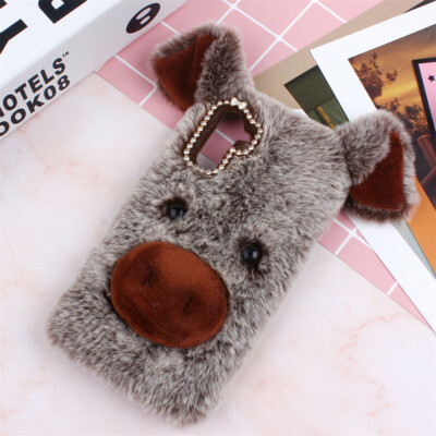 Cute Soft Fluffy Plush Shockproof Back Case Cover Skin for Sony Xperia Cellphone