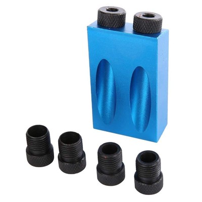 AASONS Woodworking Tool 7pcs 15° Pocket Hole Drilling Kit Woodworking Oblique