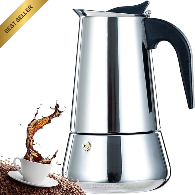 Moka Pot Italian Coffee Pot Percolator Stovetop Espresso Latte Maker (200ML(4 Cu