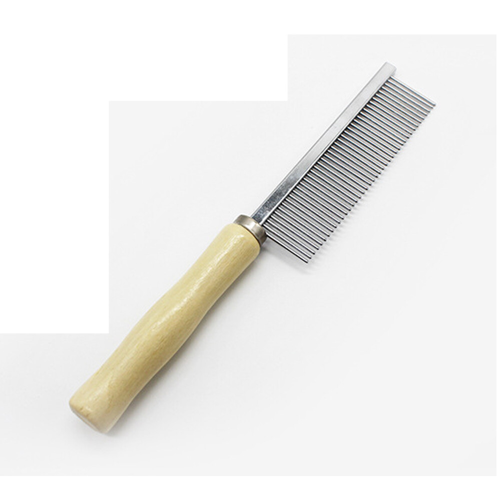 Pet Hair Grooming Trimmer Rake Comb Dog Cat Steel Pins Cleaning