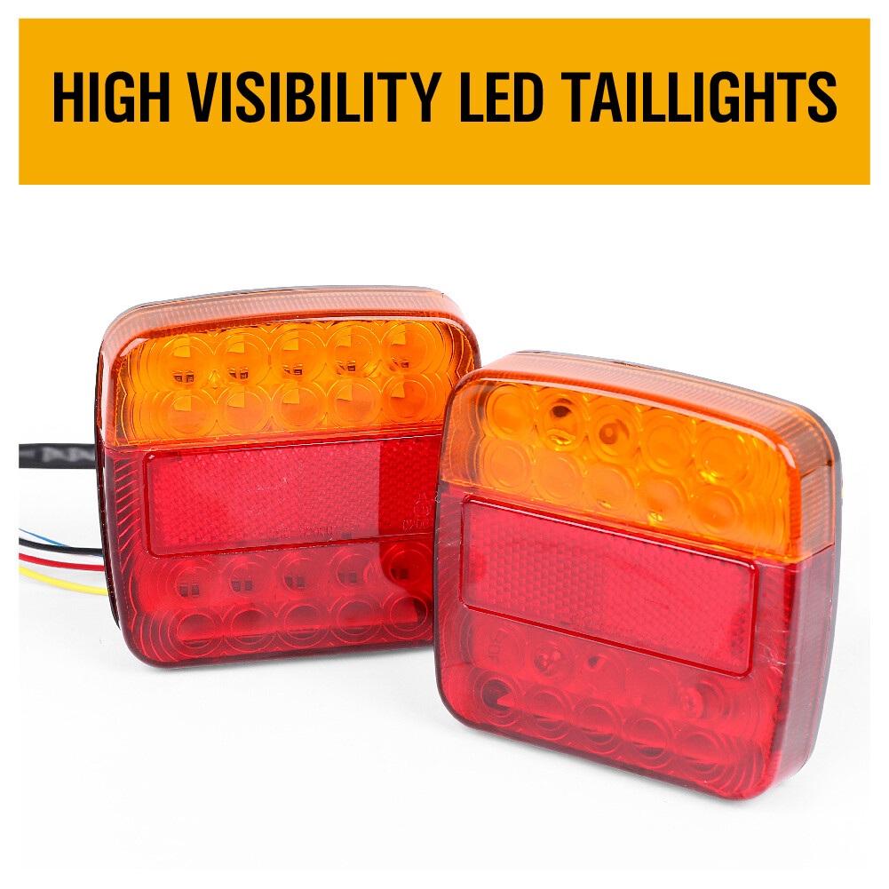 2x LED TRAILER TAIL LIGHT KIT High Visibility Taillights Water Proof eBay