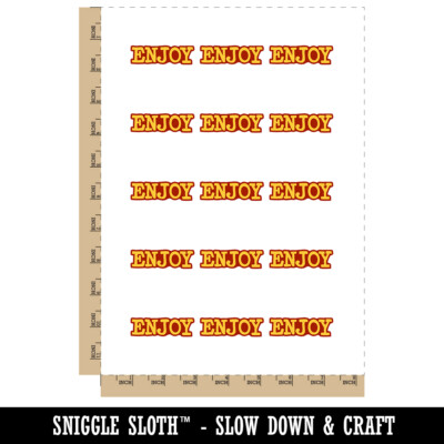 Enjoy Fun Text Temporary Tattoo Water Resistant Fake Body Art Set