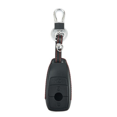 Leather Smart Key Case Black Car Shell Protection Fob For Mercedes-Benz W213 AUS