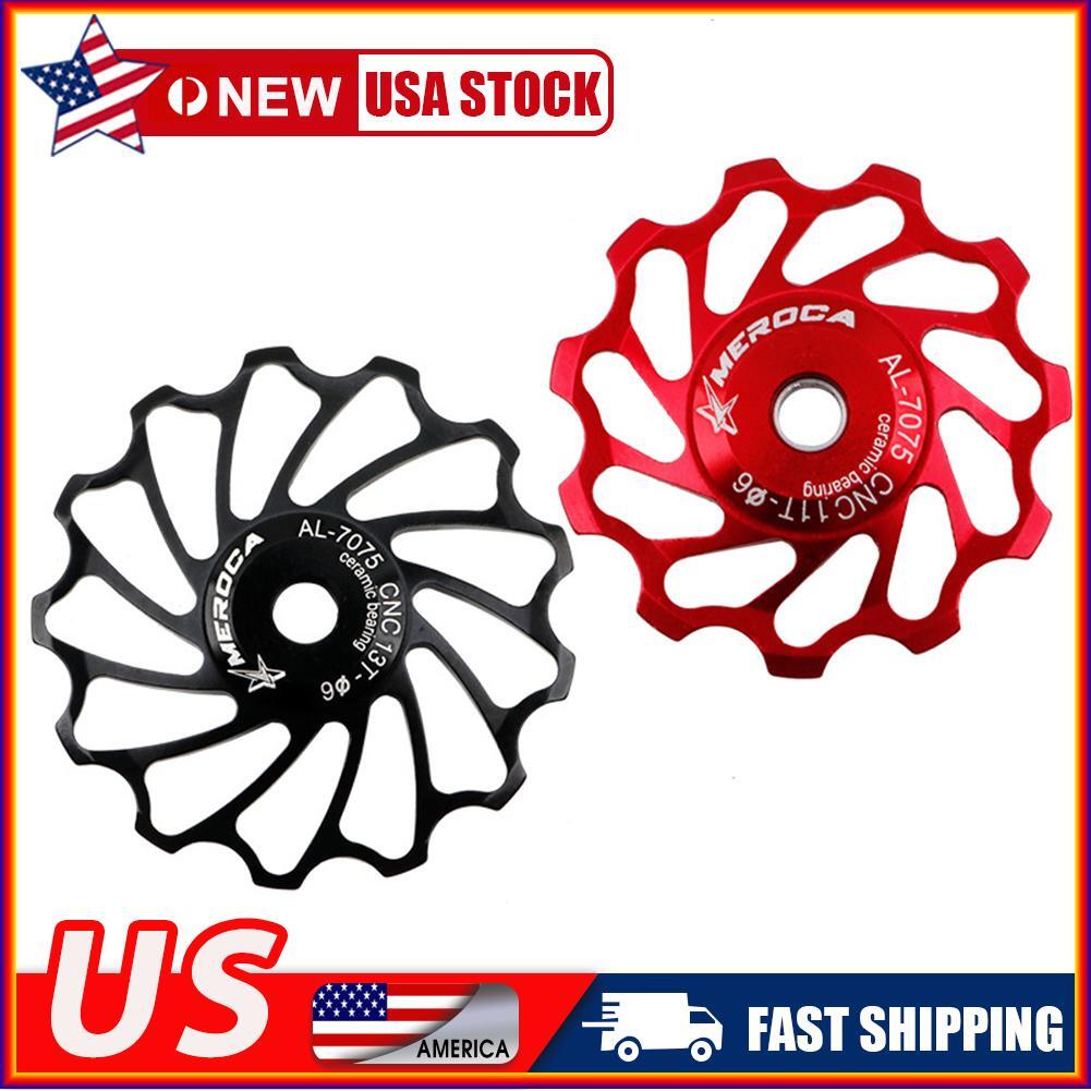 Ceramic Bearing MTB Road Bike Rear Derailleur Pulley Aluminum Jockey Wheel
