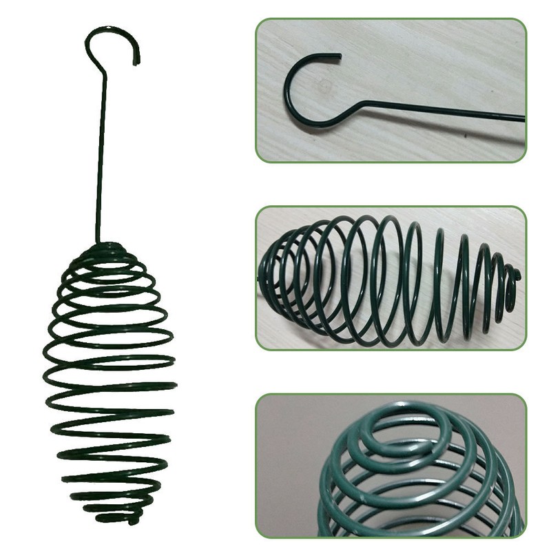 Automatic Bird Spiral Feeding Tool With Carrying Hook Metal