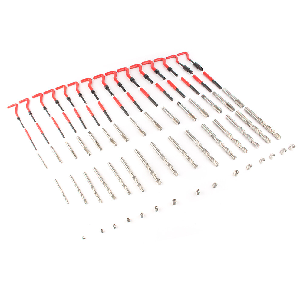 M10 x 1.25 Metric Thread Repair Insert Kit Install Tool Helicoil Coil 15pcs USA