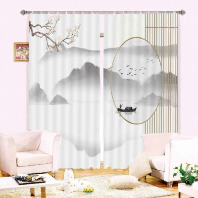 Sparkling Bookkeeping 3D Curtain Blockout Photo Printing Curtains Drape Fabric