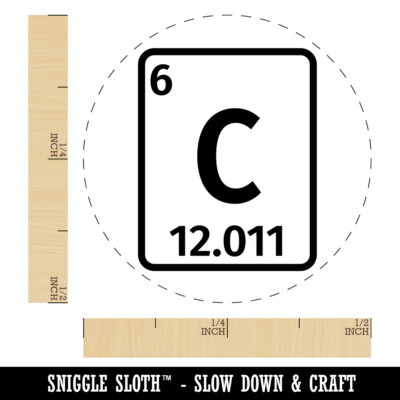Carbon Periodic Table of Elements Science Self-Inking Rubber Stamp Ink Stamper