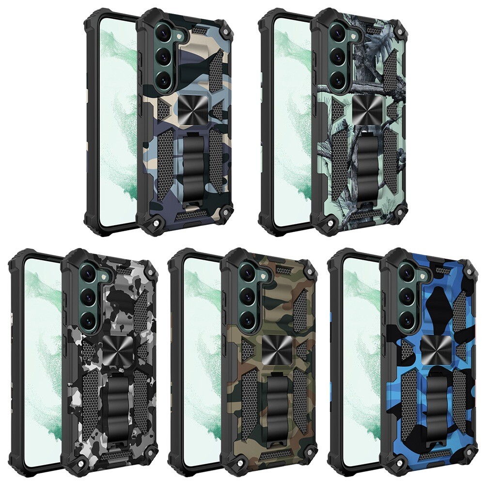 For Samsung Galaxy S23 S22 S21 S20 Man's Camouflage Holder S