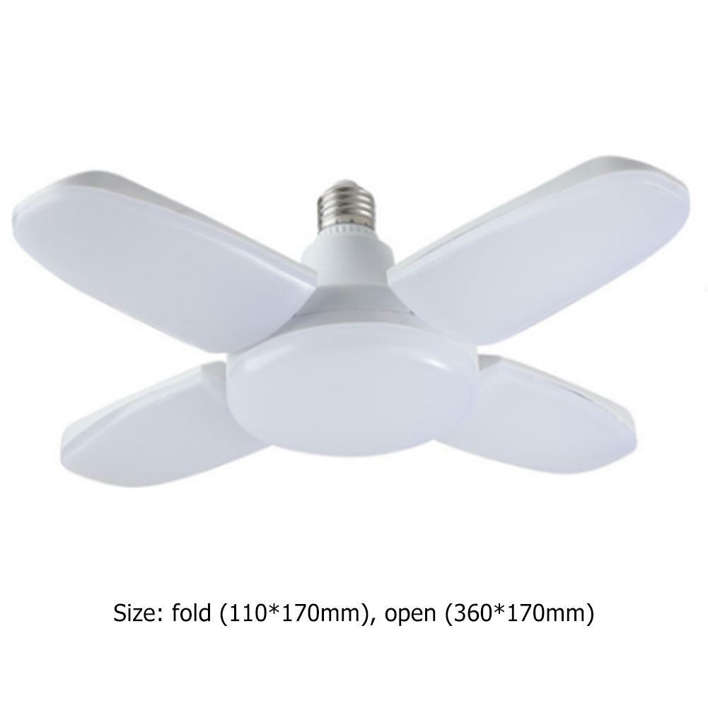 60w E27 Deformable Led Garage Light Fan Blade Angle Adjustable