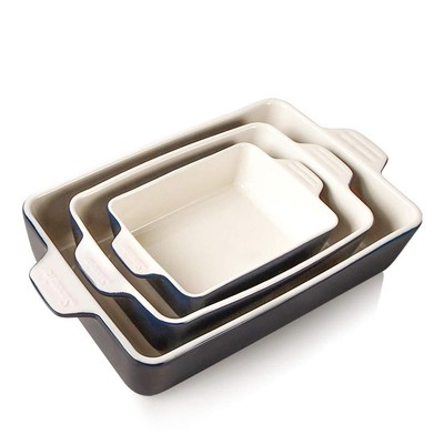 Sweejar Ceramic Bakeware Set, Rectangular Baking Dish for Oven Lasagna Pans f...