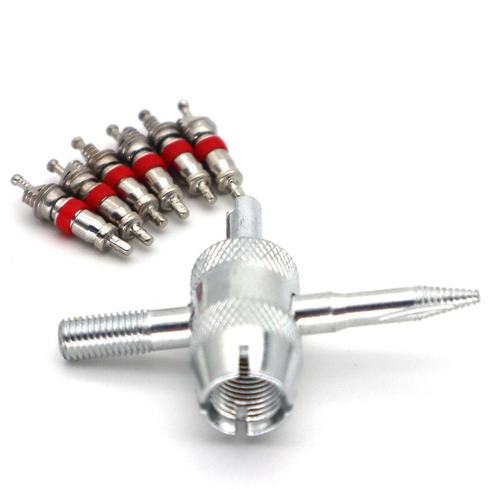 7Pc Tyre Valve Core With Remover Tools Schrader Valves For Car or Bike Repair