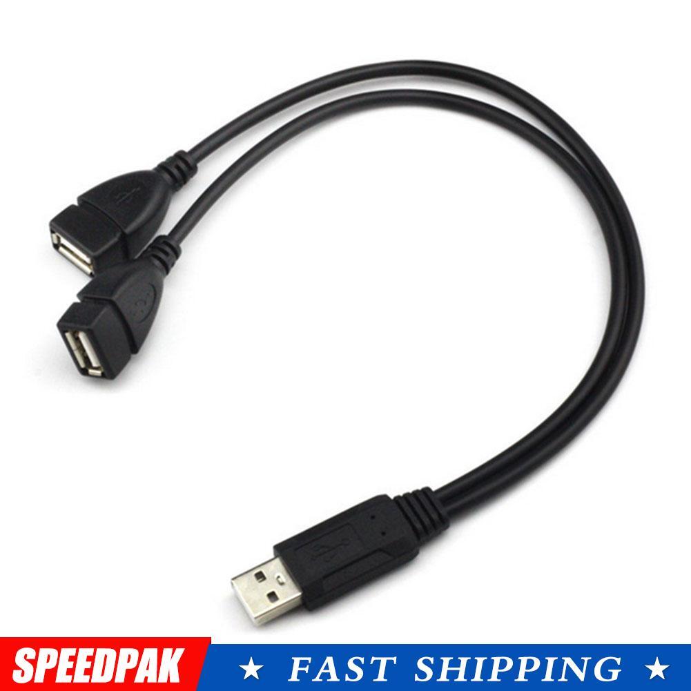 USB 2.0 A Male To 2 Dual USB Female Jack YSplitter Cord Z Hub J9K Hot