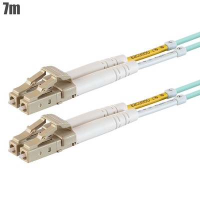 7M LC UPC to LC UPC OM4 Duplex Multi Mode 50/125 Fiber Optic Optical Patch Cable