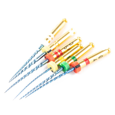 Endodontic 6pc Dental NITI Endo Files X3-Pro Gold Taper Root Canal Rotary Files