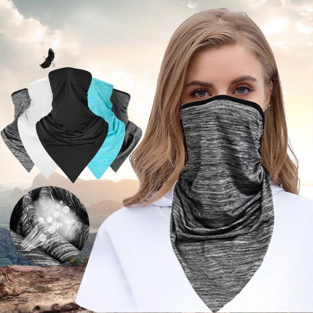 Thin Breathable Neck Gaiter Sun UV Bandana Face Cover Scarf Balaclava Headband