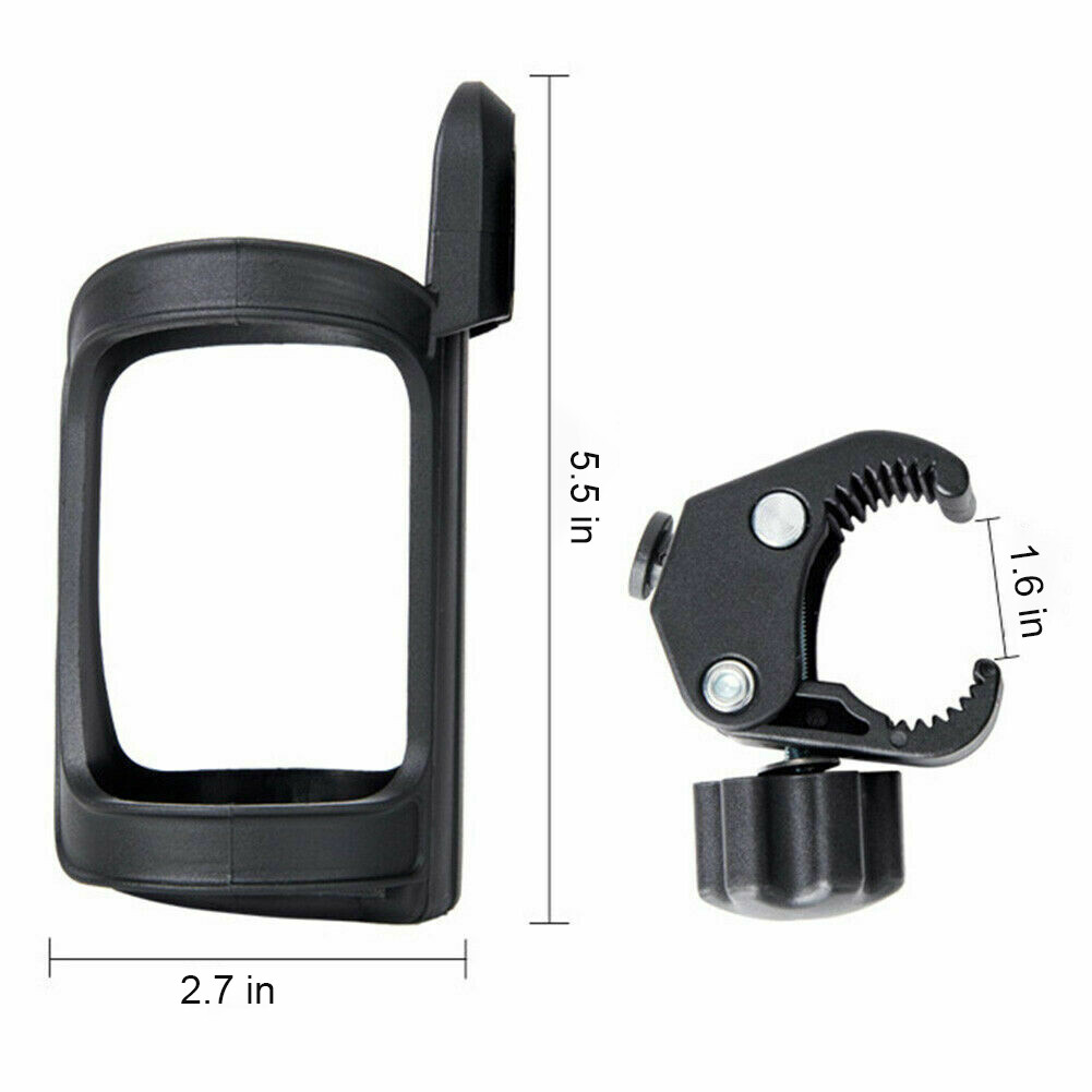 CV Black Plastic Bottle Holder Water Drink For Wheelchair  Walker Stroller t03