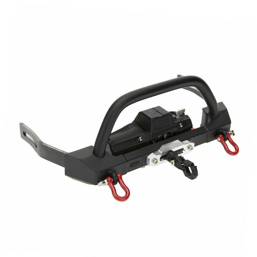 Metal Front Bumper Electric Winch for Axial SCX10 90046 TRX4 1/10 RC Crawler Car