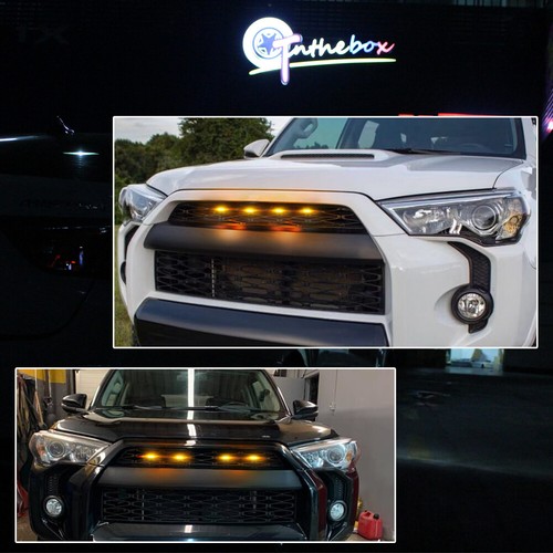Set of 4pcs Grille Led Amber Lights Light For Toyota 4Runner TRD Pro