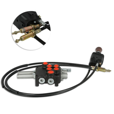 P80 Remote Control Valve Kit: 2 Spool Valve 21GPM + Joystick + Cables 25MPa New