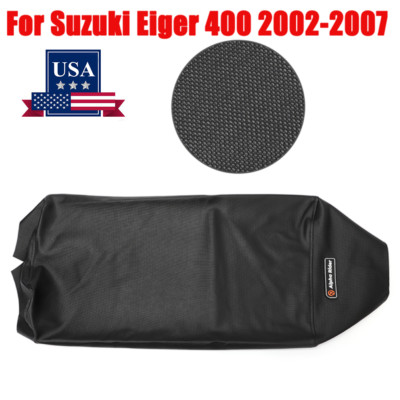 US Black Cushion Seat Cover Durability PVC For Suzuki Eiger 400 2002-2007 ATV