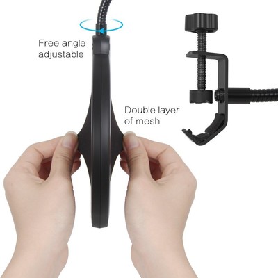 InnoGear Heavy Duty Microphone Stand with Mic Microphone Windscreen and Dual ...