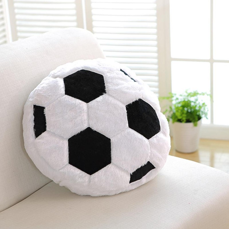 Soft Soccer Ball Doll Pillow Football Cushion Plush Stuffed Round