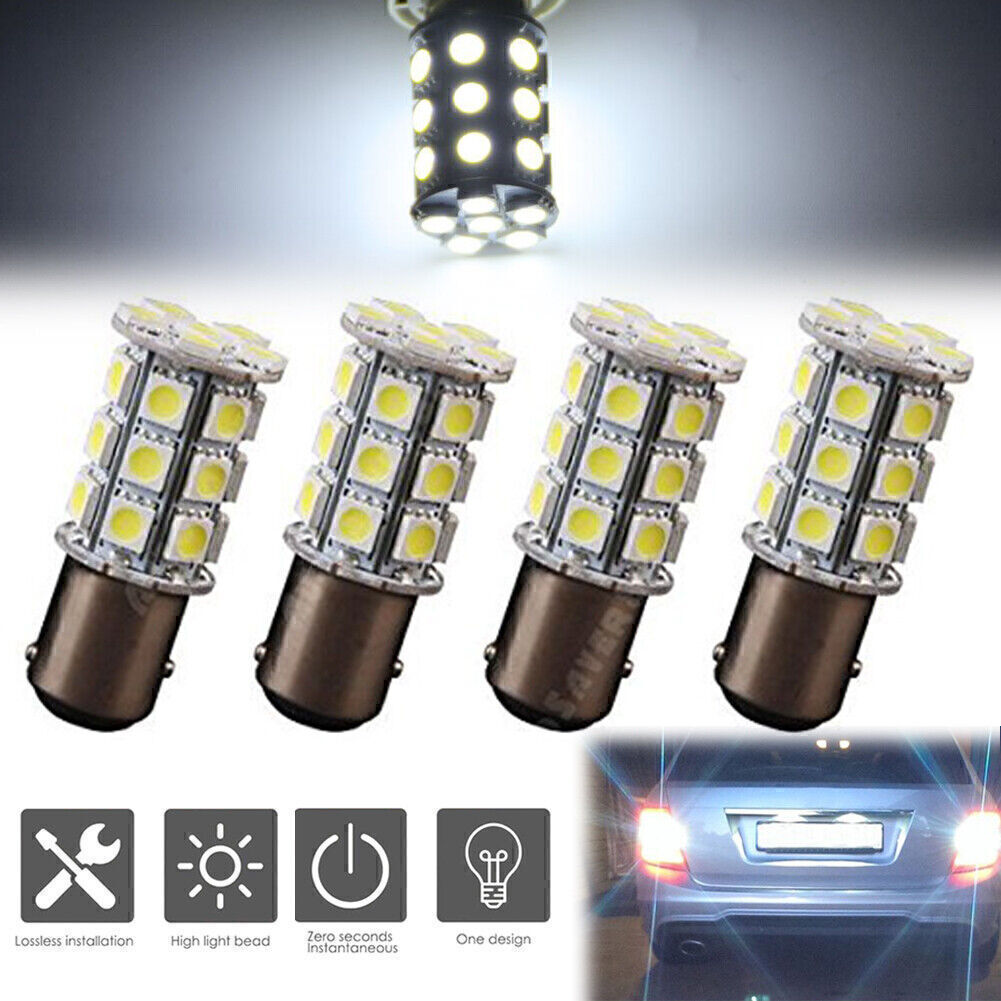 BA15D Cabin Marine Boat LED Interior Light Bulb 27-SMD 1004 1076 1142 White US