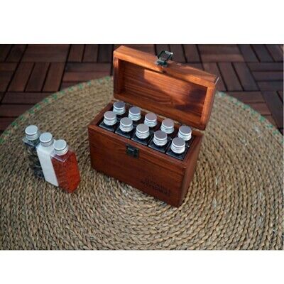 Withmolly 10PCS Spice Cruets Set with Storage wood box