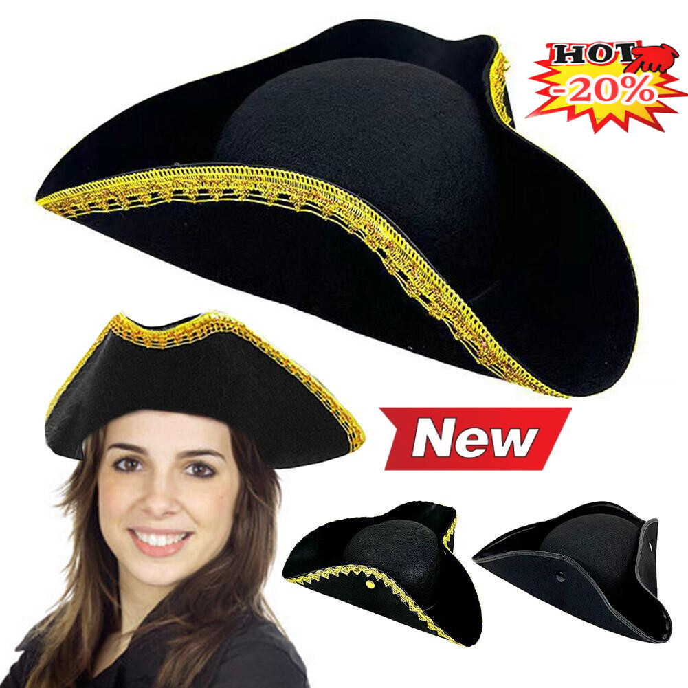 Cappello Da Pirata Ammiraglio In Feltro - Costume Halloween E Cosplay