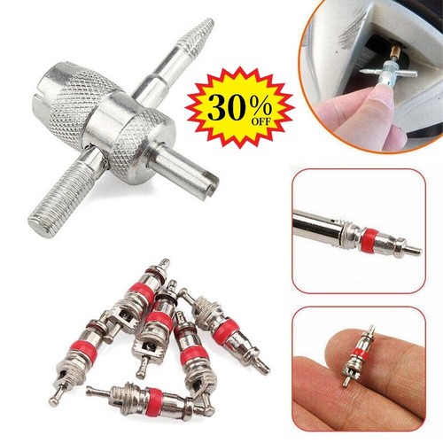 7Pc Tyre Valve Core With Remover Tools Schrader Valves For Car or Bike Repair