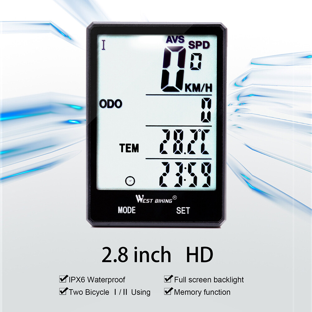 WEST BIKING Bicycle Computer MTB Bike Wireless/Wired Speedometer