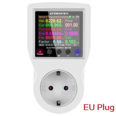 Ac Wifi Smart Socket Digital Wattmeter US/UK Plug Power Meter Electricity 220V *