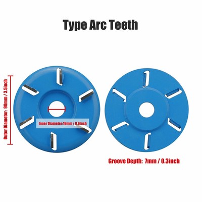 6 Zähne Holzschnitzen Ø 90mm Klinge Sägeblatt 16mm Winkelschleifer Ersatz Teile