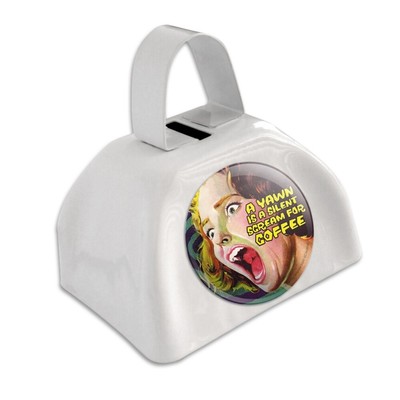 A Yawn is a Silent Scream for Coffee Funny Humor Cowbell Cow Bell Instrument
