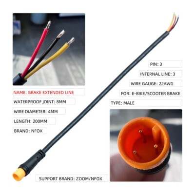 Ebike Display Connector 2/3/4/5/6 Pin/Cable Waterproof Connector Signal Line