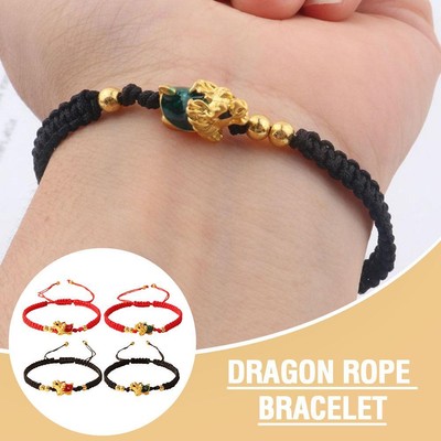 2024 Dragon Adjustable Handmade Red String Rope Bracelet Lucky Gifts New